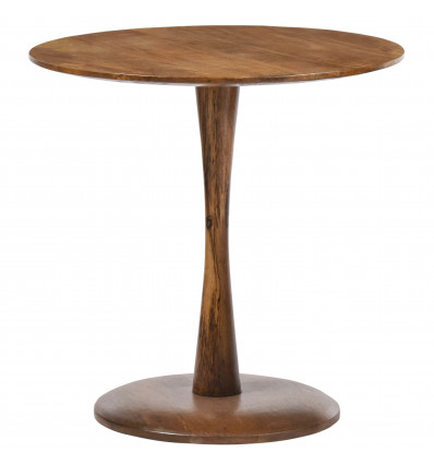BANGALORE-Table basse ronde Diam50 en bois de Manguier massif