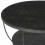 LUZ-Table basse ronde D.85 cm en Manguier Teinté noir et métal