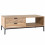 URBAN-Table basse 2 tiroirs 120x60 en bois d'Acacia massif et métal