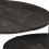JULIA-Set de 2 Tables basses rondes gigognes en Manguier noir et métal
