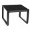 LUZ-Table basse carrée 60x60 cm, bois de Manguier massif noir et métal