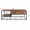 ANGLET-Table basse 2 tiroirs 120x70, bois de Manguier massif et métal