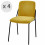 VICKIE-Chaise en tissu Moutarde et métal noir (x4)