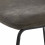 VICKIE-Chaise en microfibre vintage Ebène et pieds métal noir (x4)