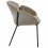 CANDICE-Chaise en tissu chevrons Marron Clair et pieds métal noir (x2)