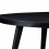 UZES-Table repas ronde D.120 cm, 6 p, Manguier teinté noir et métal