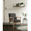 DOUGLAS-Poltrona lounge in tessuto grigio antracite e legno