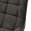 GRANT - Fauteuil de bar en tissu Gris souris et métal noir (x2)