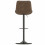 DINO-Tabouret de bar en cuir synthétique Marron-gris bronze (x2)