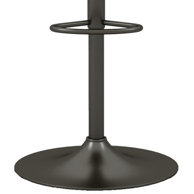 DINO-Tabouret de bar en tissu Coloris Lin et métal noir mat(x2)