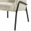 LAYTON-Fauteuil lounge en tissu Coloris Lin et métal noir mat
