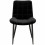 SACHA-Chaise en Velours et métal noir (x4)