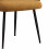 ALICE-Chaise en tissu bouclé Ocre et pieds métal noir (x2)