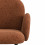 ALICE-Chaise en tissu bouclé Terracota et pieds métal noir (x2)