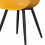 YANICE-Chaise Coque Moutarde, pieds métal noir (x2)