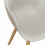 YANICE-Chaise Coque Mastic, pieds métal chêne (x2)