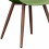 YANICE-Silla verde patas metal nogal (x4)