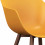 YANICE-Chaise Coque Moutarde, pieds métal noyer (x4)