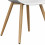 YANICE-Chaise Coque Blanche, pieds métal chêne (x2)