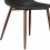 ESTER-Chaise Coque Noire et métal noyer (x4)
