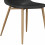 ESTER-Chaise Coque Noire et métal chêne (x4)