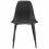 ESTER-Chaise Coque Noir pieds noir (x2)