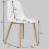 ESTER-Chaise Coque Blanche et métal chêne (x2)
