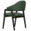 WOOL-Chaise en tissu Sauge et bois noir (x2)
