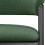 WOOL-Silla de tela verde y madera negra (x2)