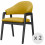 WOOL-Chaise en tissu Safran et bois noir (x2)