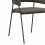 LUCA-Sillón de mesa marrón y de metal negro (x2)