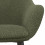 VICTOR-Chaise en tissu bouclette Army et pieds métal noir (x2)