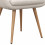 CANCUN-Sedia in tessuto Ecru e gambe con decoro legno (x2)