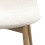 SALLY-Silla de tejido rizado crema y metal madera (x4)