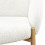 CANDICE-Sedia in tessuto riccio ecrù e metallo legno (x2)