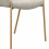 CANDICE-Sedia in tessuto riccio mastice e metallo legno (x2)