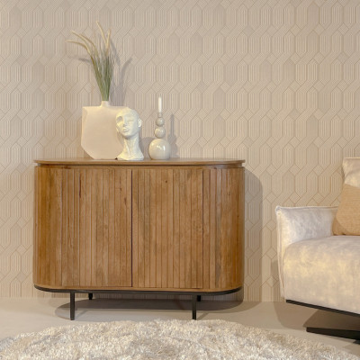 MENTON-Buffet 2 portes en bois de Manguier massif