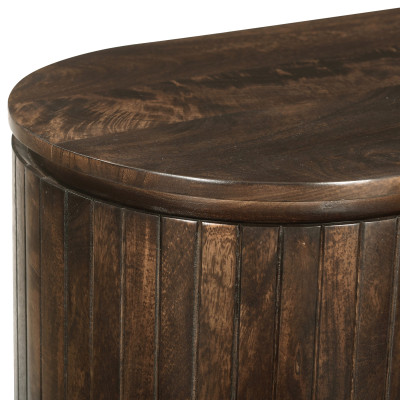 MENTON-Buffet 2 portes en bois de Manguier massif Noyer