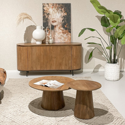 MENTON-Buffet 2 portes L180 cm en bois de Manguier massif