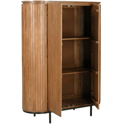 MENTON-Buffet Haut 2 portes en bois de Manguier rmassif