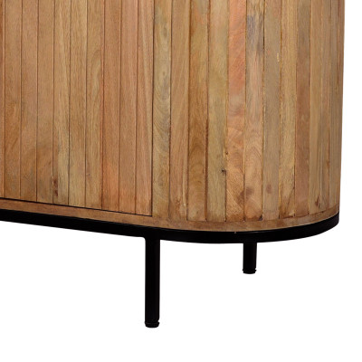 MENTON-Buffet Haut 2 portes en bois de Manguier rmassif