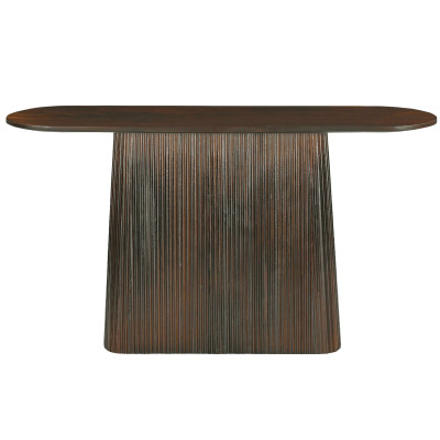 SIENNE-Console L.140 cm en Manguier massif teinté noyer