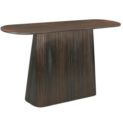 SIENNE-Console L.140 cm en Manguier massif teinté noyer