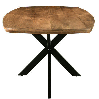 SKAGEN-Table à manger Ovale 6/8 personnes, L.180 cm, Manguier massif