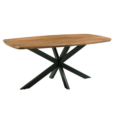 SKAGEN-Table à manger Ovale 8/10 personnes, L.230 cm, Manguier massif