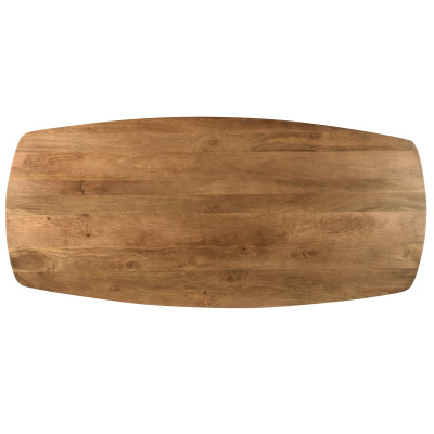 SKAGEN-Table à manger Ovale 8/10 personnes, L.230 cm, Manguier massif