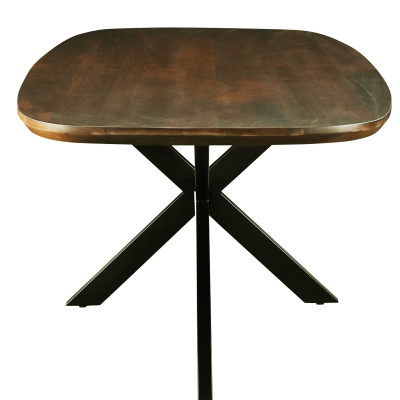 SKAGEN-Table à manger Ovale 6/8 p, L.210 cm, Manguier teinté noyer