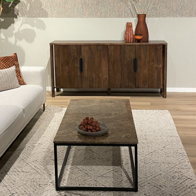 MILANO-Mesa de centro de 120x60 cm en mármol Emperador