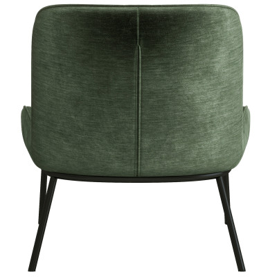 ALVIN-Sillón, tejido verde y patas negro mate