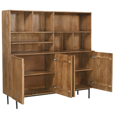 VALLAURIS-Credenza alta 4 ante 180 cm in legno massello